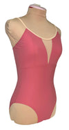 Coral Leotard with V shaped open back #989-511