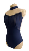 Navy Blue Leo with front lace and nude open back #353-686