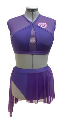  Deep Purple two piece with Skirt