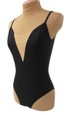 Black Leotard with V shaped open back #989-511