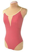 Coral Leotard with V shaped open back #989-511