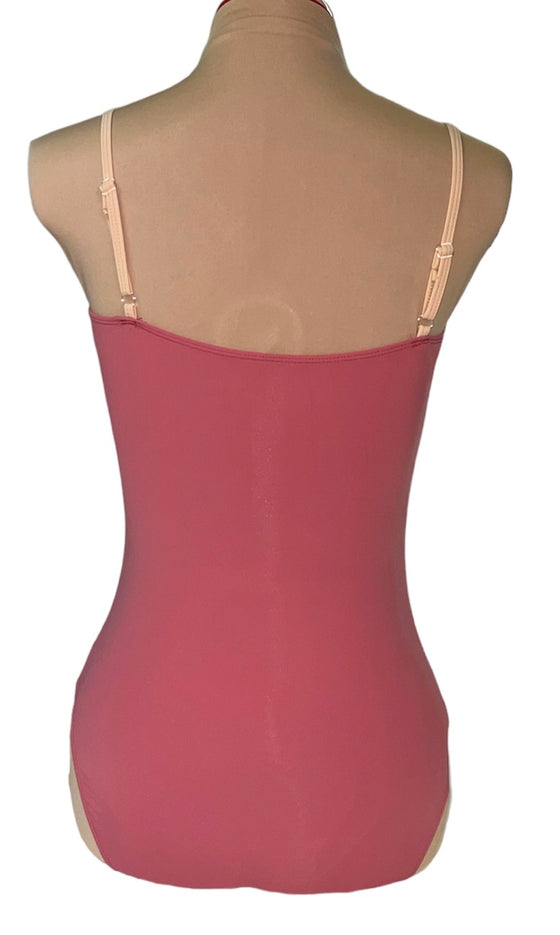 Coral Leotard with V shaped open back #989-511