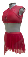 Burgundy two piece with Skirt #344-331