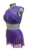 Deep Purple two piece with Skirt