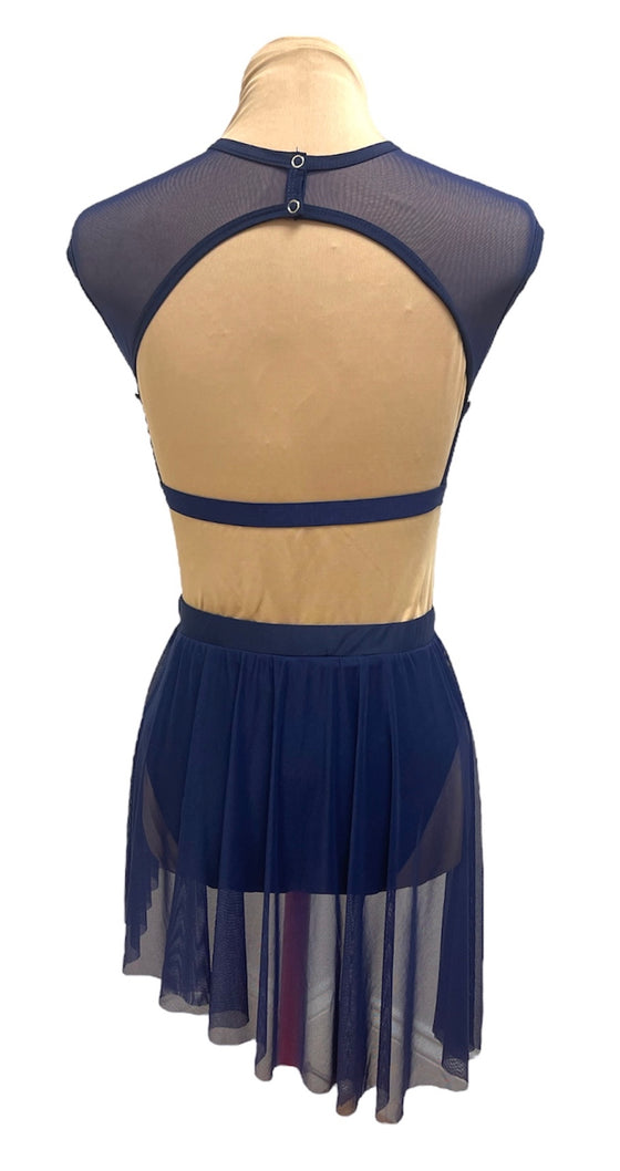 Navy Blue two piece with Skirt #344-331