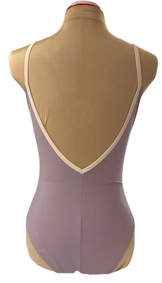 Fog Purple Leotard with V shaped open back #989-511