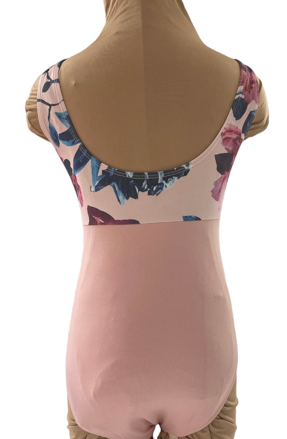 Child Pink Floral Design Leotard #235-246