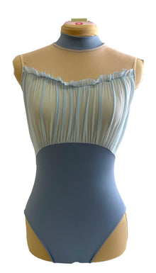  Light Blue Leo with front lace and nude open back #353-686