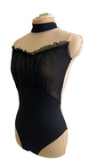 Black Leo with front lace and nude open back #353-686