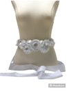 White Flower Sash with Crystals #798-771