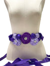 Purple Flower Sash with Crystals #798-771