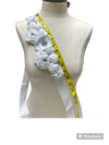 White Flower Sash with Crystals #798-771