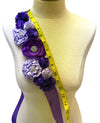 Purple Flower Sash with Crystals #798-771