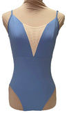 Blue Leotard with mesh insert #989-511