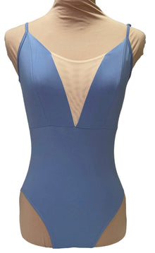  Blue Leotard with mesh insert #989-511