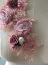 3D Flowers lace applique