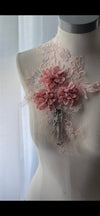 lace appliques with 3D flower