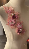 3D Flowers lace applique