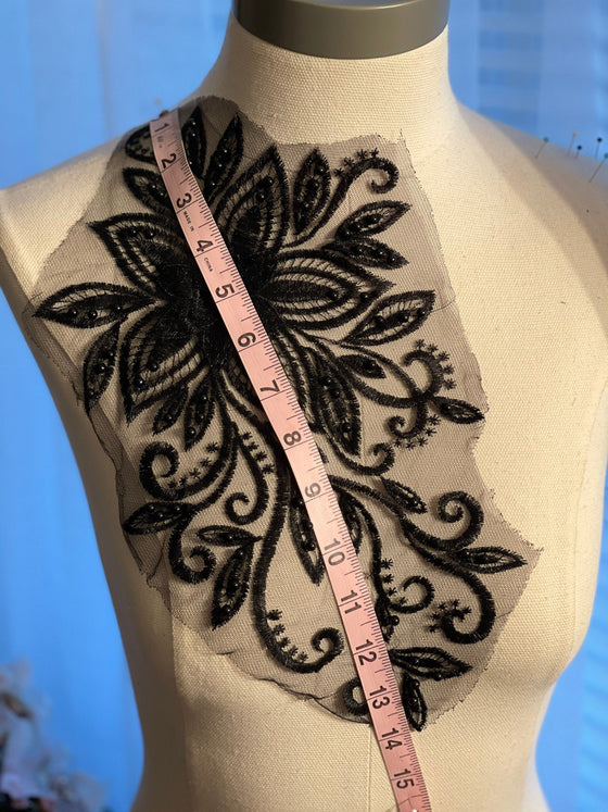 Black Lace Appliqué