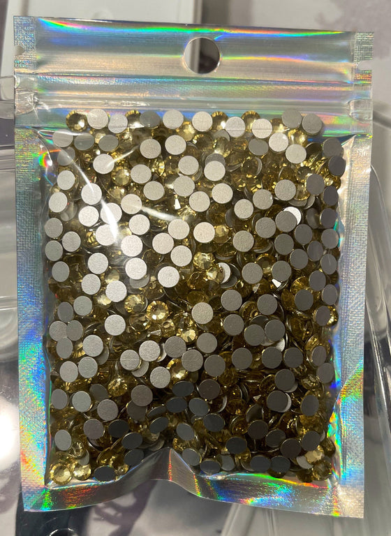 Light Yellow Glass Rhinestones SS20 Bulk Flatback NonHotfix