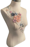 3D Floral applique multi color