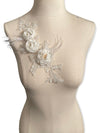 3D White Floral Applique