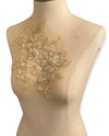 Light Yellow appliqus with rhinestones and pearls #273-831