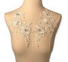 Pair of White applique with rhinestones and pearls #146-917