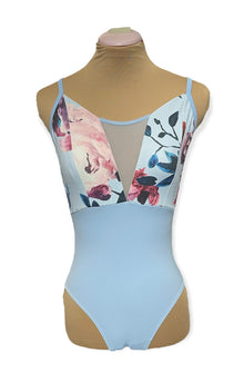  Blue Adult Floral Design Leotard #222-772