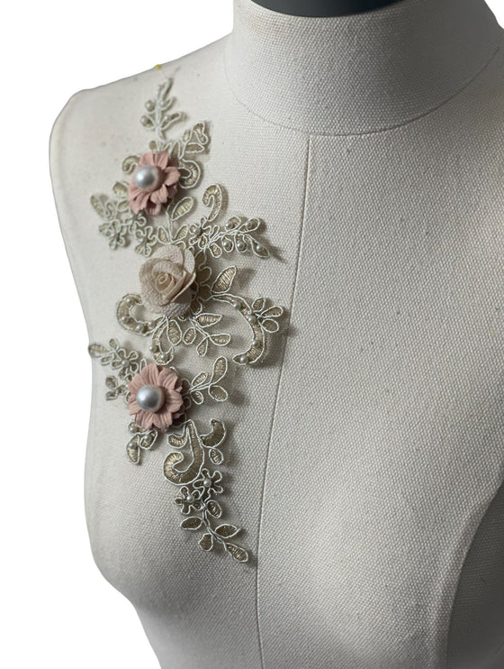 3D flowers lace appliqus