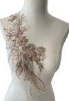 Rose Gold Beaded Applique with beads (Style 1)