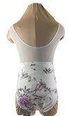 Child White Floral Design Leotard #235-246