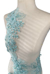 Mint Green Trim with Pearls and Rhinestones by the Yard #273-831