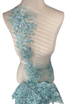 Mint Green Trim with Pearls and Rhinestones by the Yard #273-831