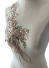 Rose Gold Beaded Applique with beads (Style 1)