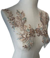 Rose Gold Beaded Applique with sequin (Style 3)