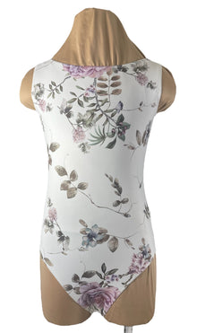  Child White Floral Design Leotard #235-246