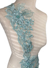 Mint Green Trim with Pearls and Rhinestones by the Yard #273-831