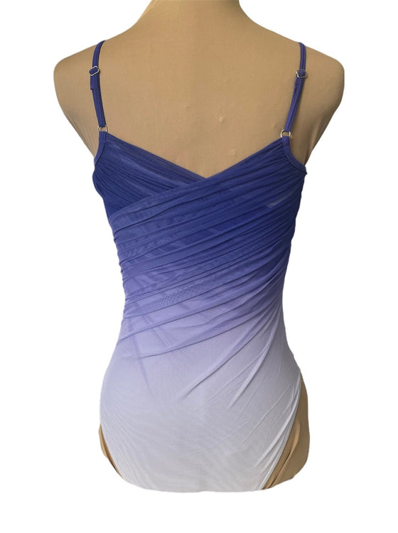 Purple Ombre Mesh over white Leo #523-035