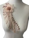 Peach 3D Flower Appliqué with Sequin #798-771