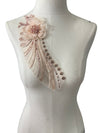 Peach 3D Flower Appliqué with Sequin #798-771