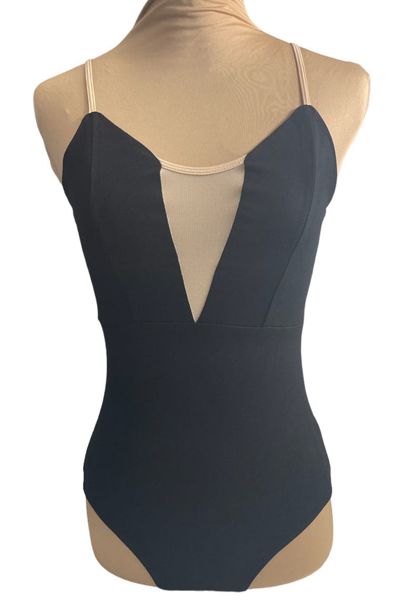 Black Leotard with mesh insert