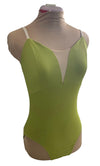 Olive Green Leotard with V shaped open back