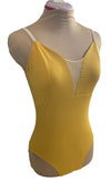 Mustard Leotard with V shaped open back 989-511