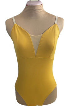  Mustard Leotard with V shaped open back 989-511