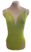 Olive Green Leotard with V shaped open back