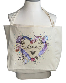  Beige Designed Tote Bag with rhinestones