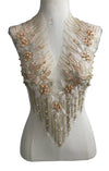 gold and Peach Applique with Pearls and Rhinestones #798-771