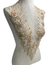 gold and Peach Applique with Pearls and Rhinestones #798-771