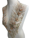 gold and Peach Applique with Pearls and Rhinestones #798-771